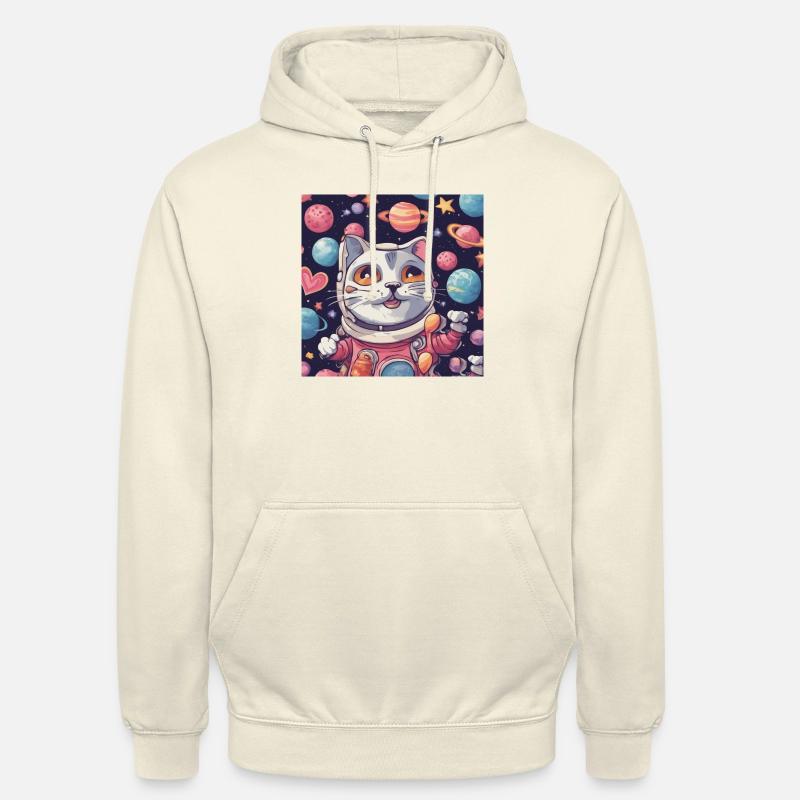 Chat dans l’espace Vol.3 - Sweat-shirt à capuche unisexe - vanille