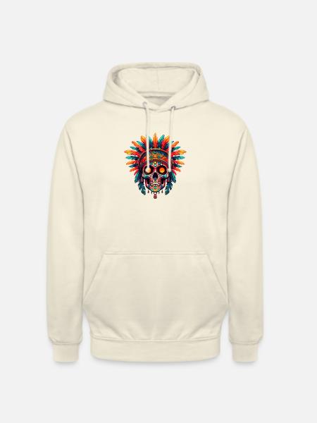 Aztec skull 002 - Unisex Hoodie - vanilla