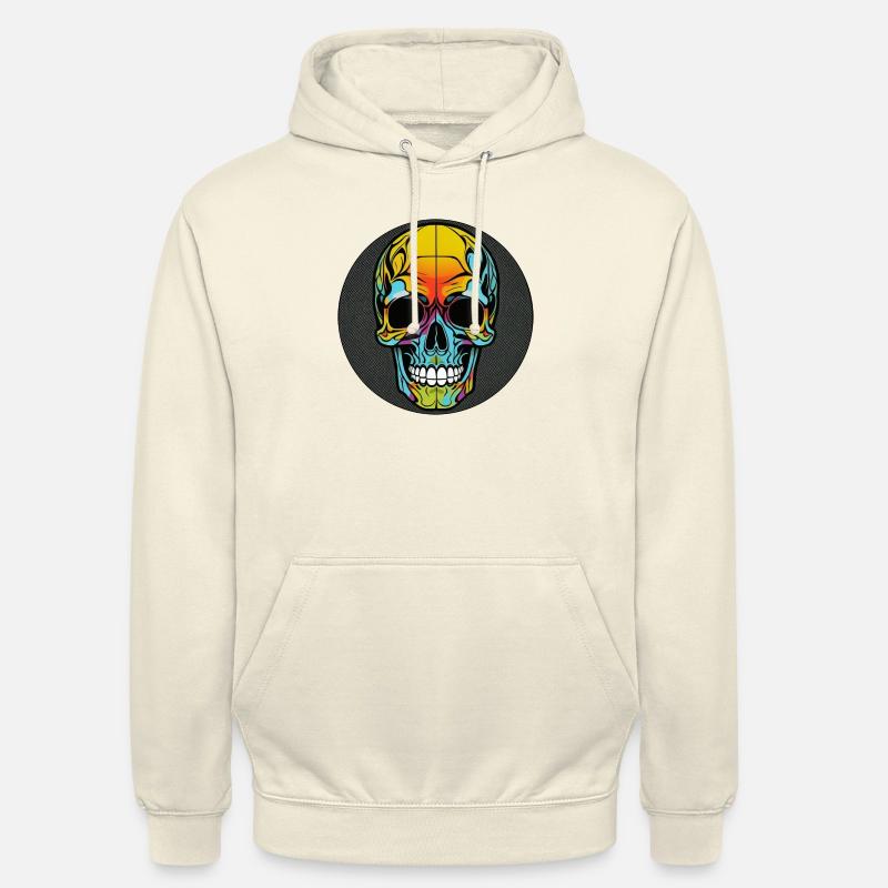 Skull bunt mit rand - Unisex Hoodie - Vanille-Milchshake