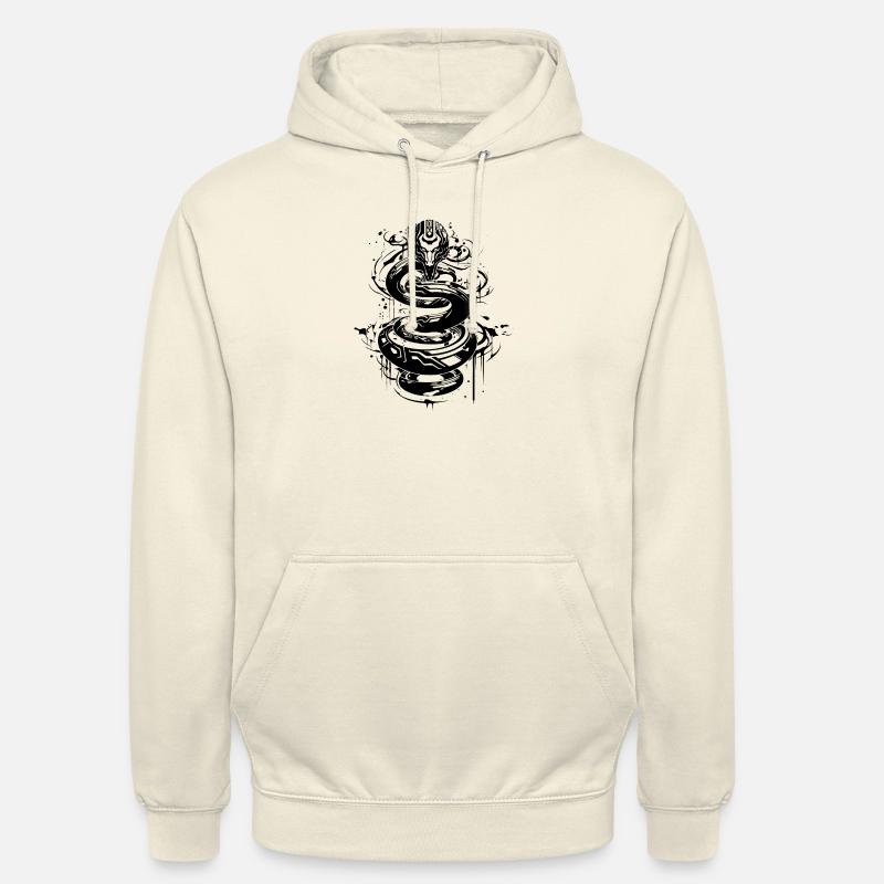 Cyber Sigilisme Snake Tattoo Design - Sweat-shirt à capuche unisexe - vanille