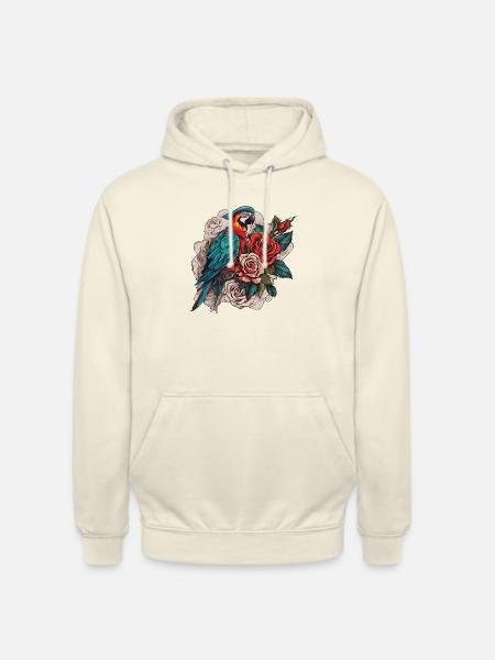 Perroquet - Sweat-shirt à capuche unisexe - vanille