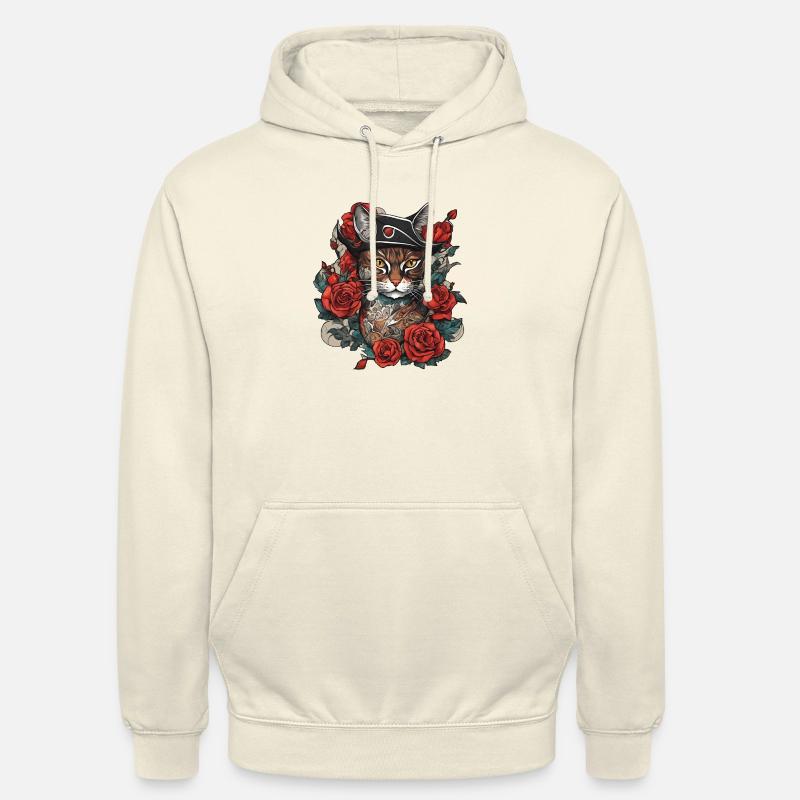 Chat - Sweat-shirt à capuche unisexe - vanille