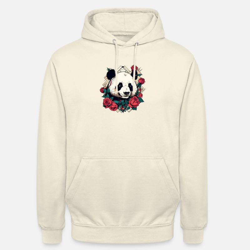 Panda - Sweat-shirt à capuche unisexe - vanille