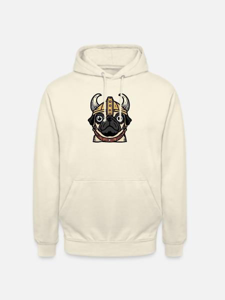 Mops Wikinger - Unisex Hoodie - Vanille-Milchshake