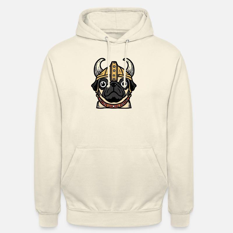 Mops Wikinger - Unisex Hoodie - Vanille-Milchshake
