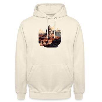 Der Grand Canyon in Arizona - Unisex Hoodie - Vanille-Milchshake - Vorne - Alina (178cm) & Michal (187cm)