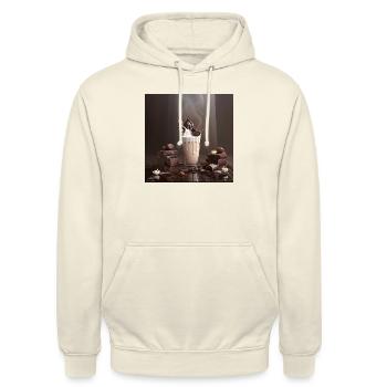 Heiße Schokolade - Unisex Hoodie - Vanille-Milchshake - Vorne - Alina (178cm) & Michal (187cm)