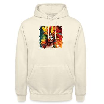 Le Carnaval de Rio est une célébration de joie - Sweat-shirt à capuche unisexe - vanille - Devant - Alina (178cm) & Michal (187cm)