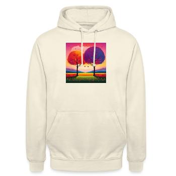 liebe - Unisex Hoodie - Vanille-Milchshake - Vorne - Alina (178cm) & Michal (187cm)