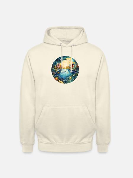 Fantastic underwater city - Unisex Hoodie - vanilla