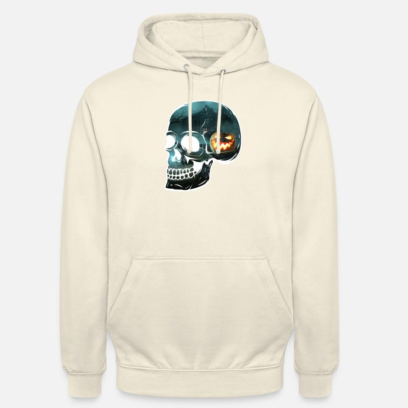 Crâne vision terrifiante - Sweat-shirt à capuche unisexe - vanille
