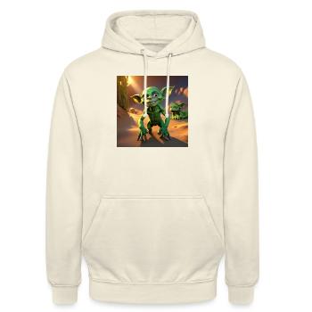 Funny Goblin - Unisex Hoodie - vanilla - Front - Alina (178cm) & Michal (187cm)