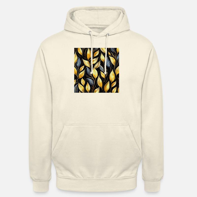 Feuilles d’or - Sweat-shirt à capuche unisexe - vanille