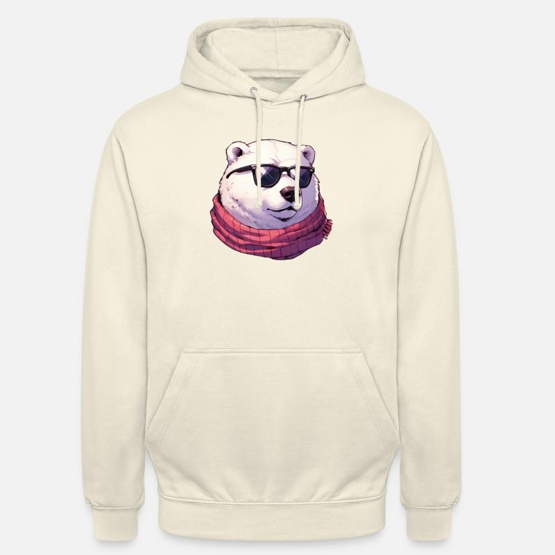 cooler Eisbär mit sonnenbrille - Unisex Hoodie - Vanille-Milchshake