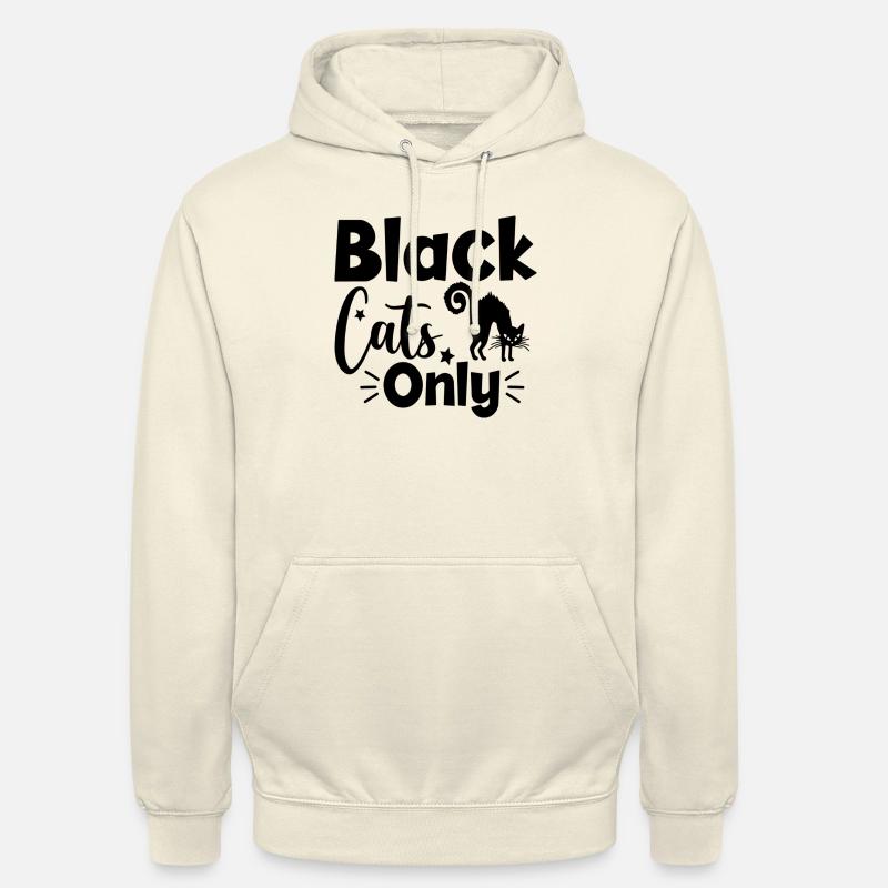 Chats noirs uniquement - Sweat-shirt à capuche unisexe - vanille