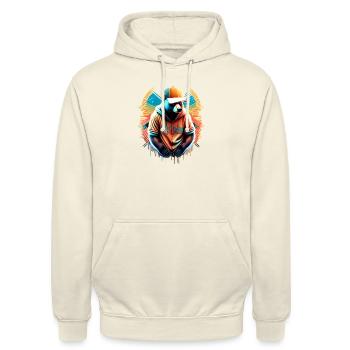 Rapper Bären Musiker Styling Musik lyrisch - Unisex Hoodie - Vanille-Milchshake - Vorne - Alina (178cm) & Michal (187cm)