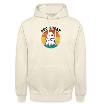Buh-Bogen - Unisex Hoodie - Vanille-Milchshake - Vorne - Alina (178cm) & Michal (187cm)
