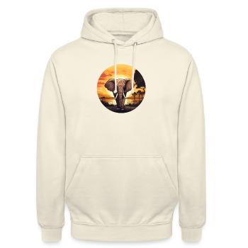 Afrika. - Unisex Hoodie - Vanille-Milchshake - Vorne - Alina (178cm) & Michal (187cm)