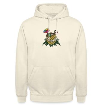 Pineapple - Unisex Hoodie - vanilla - Front - Alina (178cm) & Michal (187cm)
