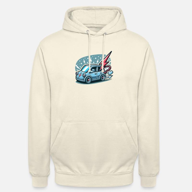 Blitzsauberer Fahrtwind im E-Auto 🚙⚡️ - Unisex Hoodie - Vanille-Milchshake