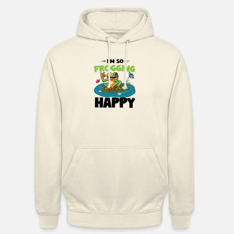 Je suis tellement heureux - Sweat-shirt à capuche unisexe - vanille