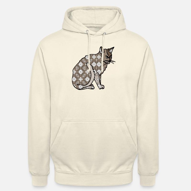 Chat - Sweat-shirt à capuche unisexe - vanille