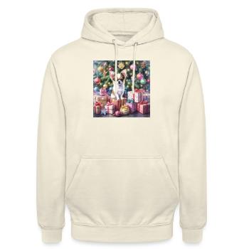 Chihuahua Christmas - Unisex Hoodie - vanilla - Front - Alina (178cm) & Michal (187cm)