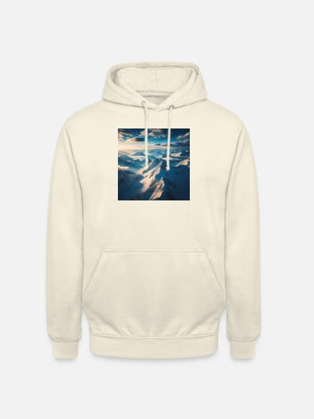 Mountain landscape above the clouds - Unisex Hoodie - vanilla
