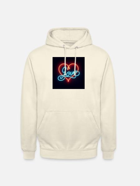 Neon Heart - Unisex Hoodie - vanilla
