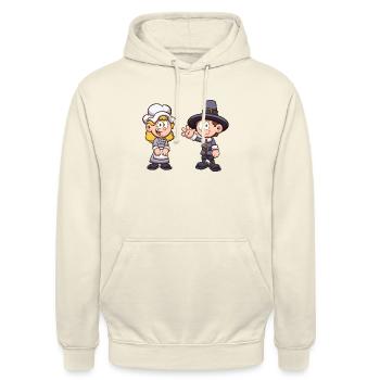 Pilgrim Kids - Unisex Hoodie - vanilla - Front - Alina (178cm) & Michal (187cm)