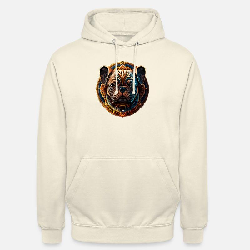 Mops Gesicht - Unisex Hoodie - Vanille-Milchshake
