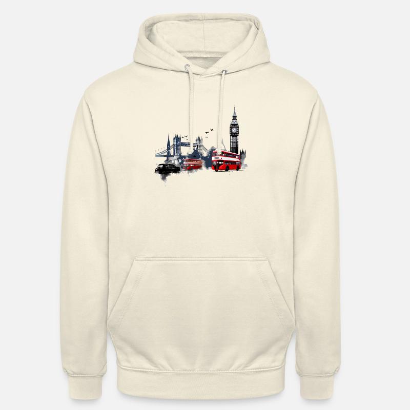 Londres, la capitale vibrante - Sweat-shirt à capuche unisexe - vanille