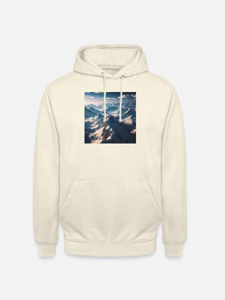 Mountain landscape above the clouds - Unisex Hoodie - vanilla