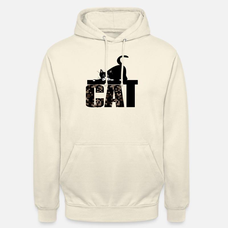 Chat - Sweat-shirt à capuche unisexe - vanille