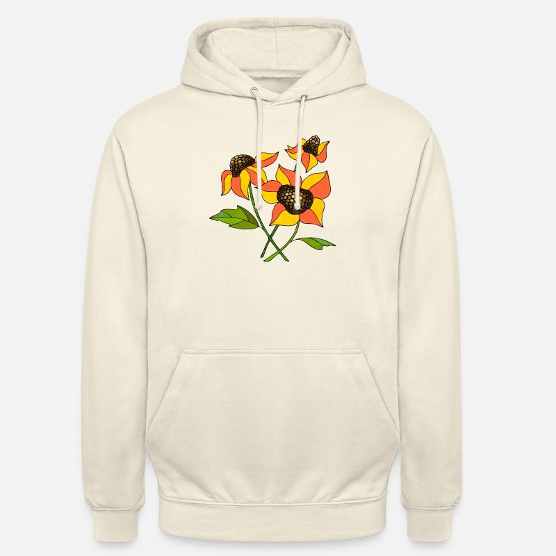 Fleur - Sweat-shirt à capuche unisexe - vanille