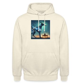 Bon achat mon ami - Sweat-shirt à capuche unisexe - vanille - Devant - Alina (178cm) & Michal (187cm)