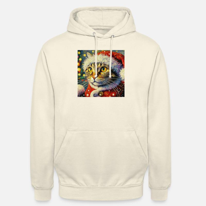 Getigerter Weihnachtsmann im Van-Gogh-Stil - Unisex Hoodie - Vanille-Milchshake