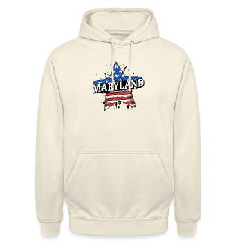 Maryland - USA - United States of America - Unisex Hoodie - vanilla - Front - Alina (178cm) & Michal (187cm)