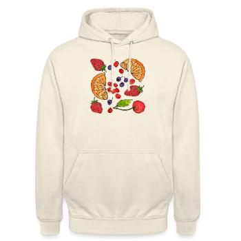 Fruit - Unisex Hoodie - vanilla - Front - Alina (178cm) & Michal (187cm)