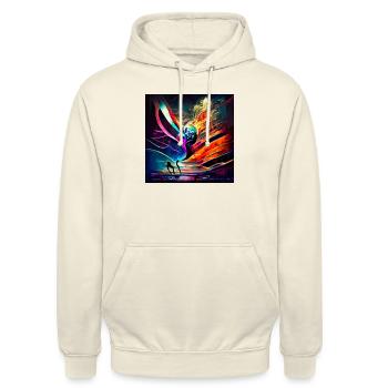 Ton zu Bild - Unisex Hoodie - Vanille-Milchshake - Vorne - Alina (178cm) & Michal (187cm)