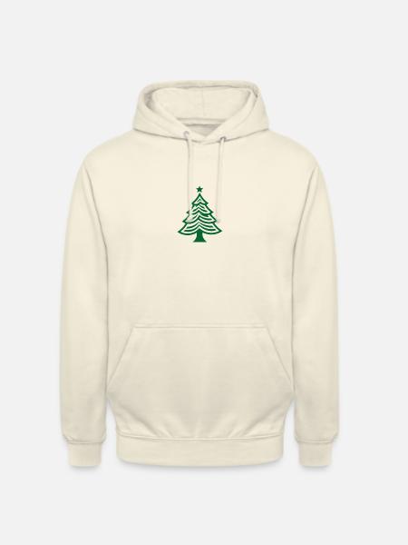 Grüner Weihnachtsbaum Christbaum oder Tannenbaum - Unisex Hoodie - Vanille-Milchshake