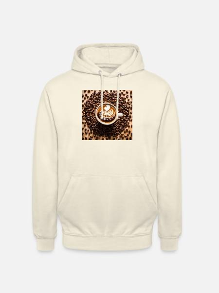 Coffee Bean Latte Art - Unisex Hoodie - vanilla