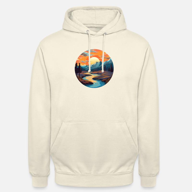 Rivière Dreamscape - Sweat-shirt à capuche unisexe - vanille
