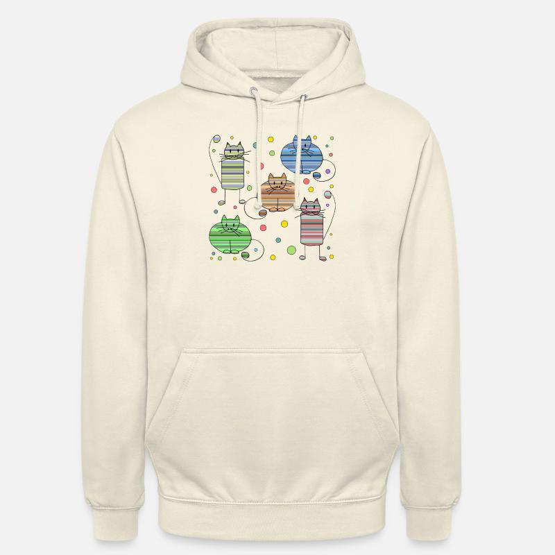 Chats - Sweat-shirt à capuche unisexe - vanille