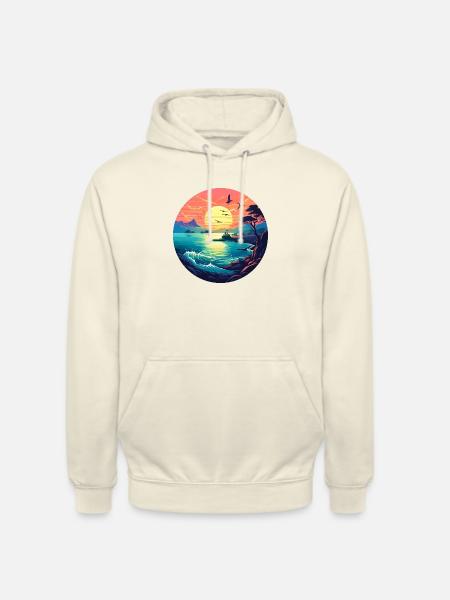 Sunset beach - Unisex Hoodie - vanilla