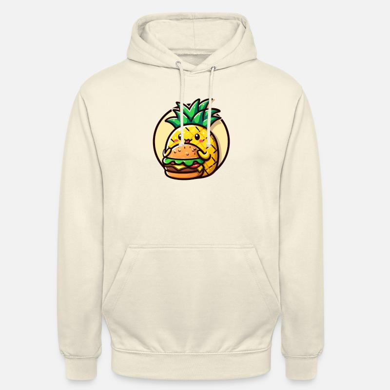 Ananas frisst einen Burger - Unisex Hoodie - Vanille-Milchshake