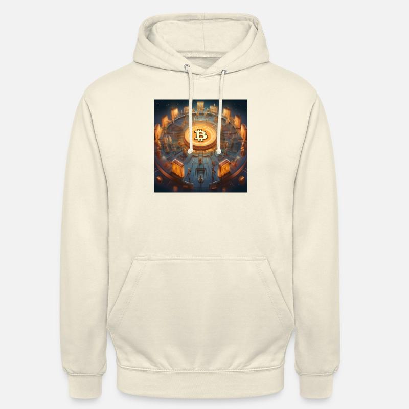 Bitcoin Krypto Blockchain Design - Unisex Hoodie - Vanille-Milchshake