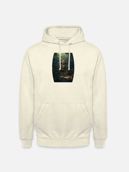 Maya Tempel im Urwald - Unisex Hoodie - Vanille-Milchshake