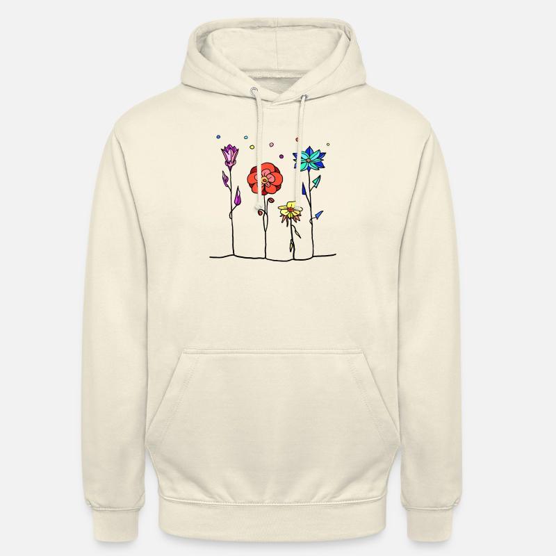 Fleur - Sweat-shirt à capuche unisexe - vanille