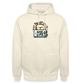Toast to good Life - Unisex Hoodie - Vanille-Milchshake - Vorne - Alina (178cm) & Michal (187cm)